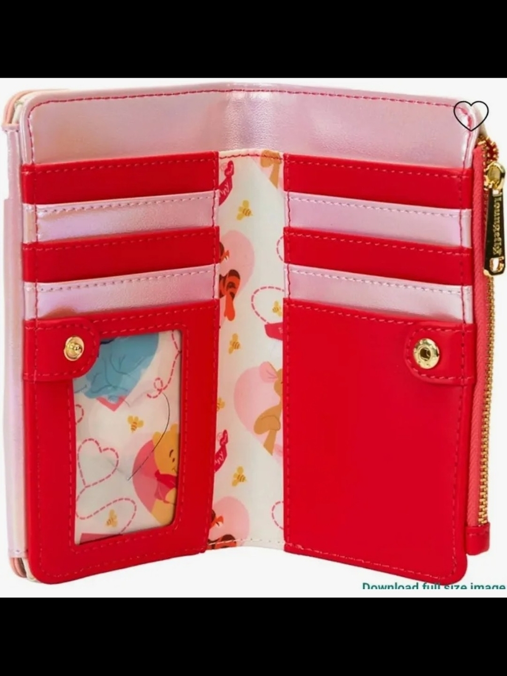 Loungefly Pink and Cream 'To: Piglet' Heart Accent Envelope Clutch - Picture 3 of 7